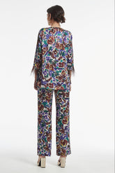 FLORAL PRINTED VISCOSE VALTOR TROUSERS